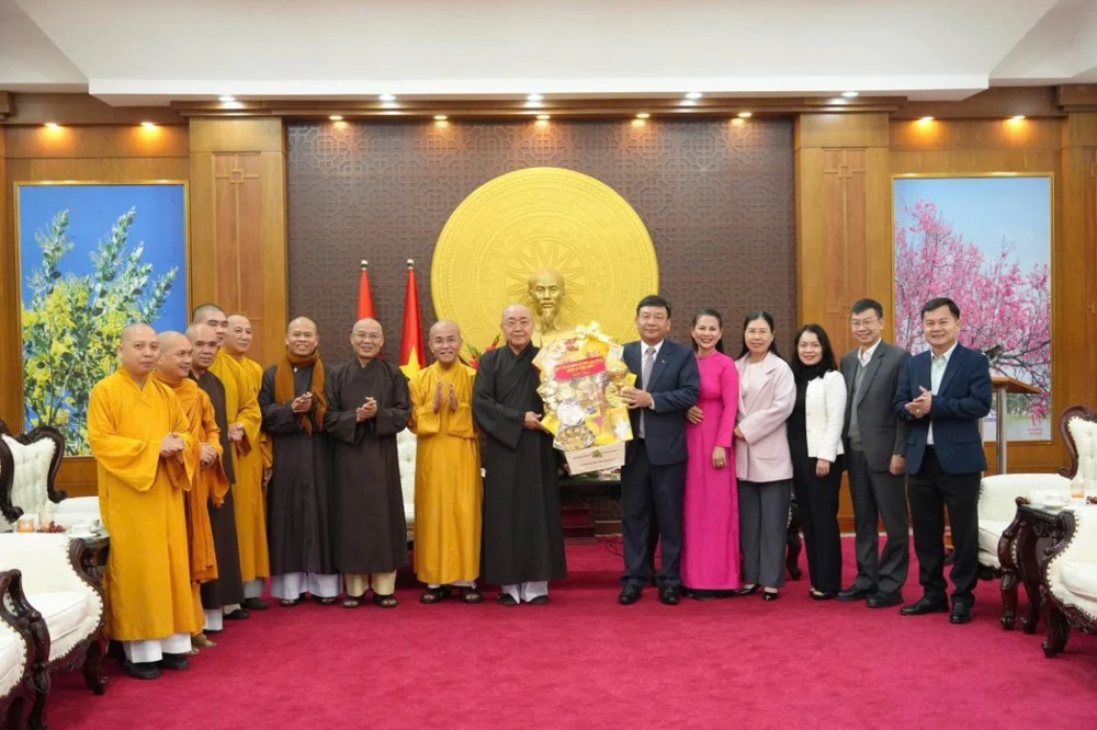 Tân Ban Trị sự Phật giáo tỉnh Lâm Đồng thăm lãnh đạo tỉnh và các cơ quan sau thành công Đại hội